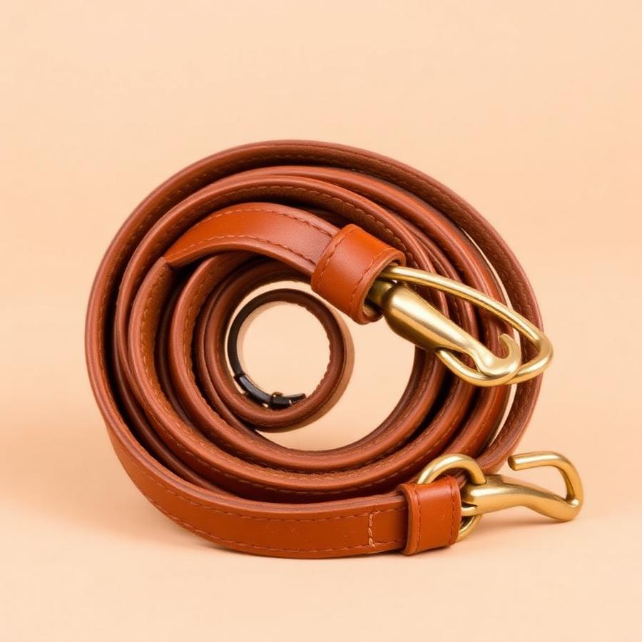 Laisse en cuir tanné végétal